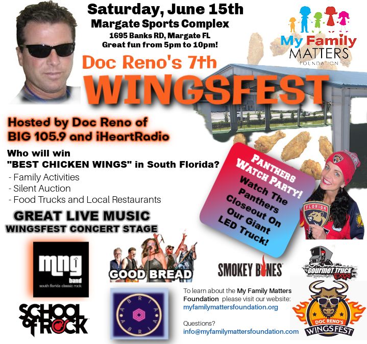 Doc Reno's WingsFest 2024 to benefit My Family Matters Foundation