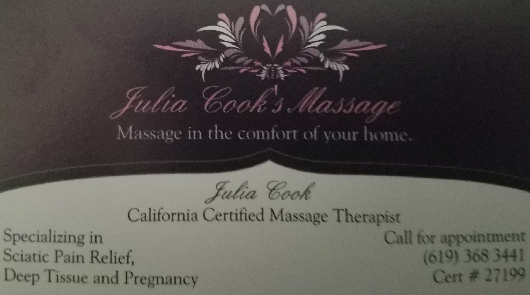 Julia Cook's Massage | San Diego CA
