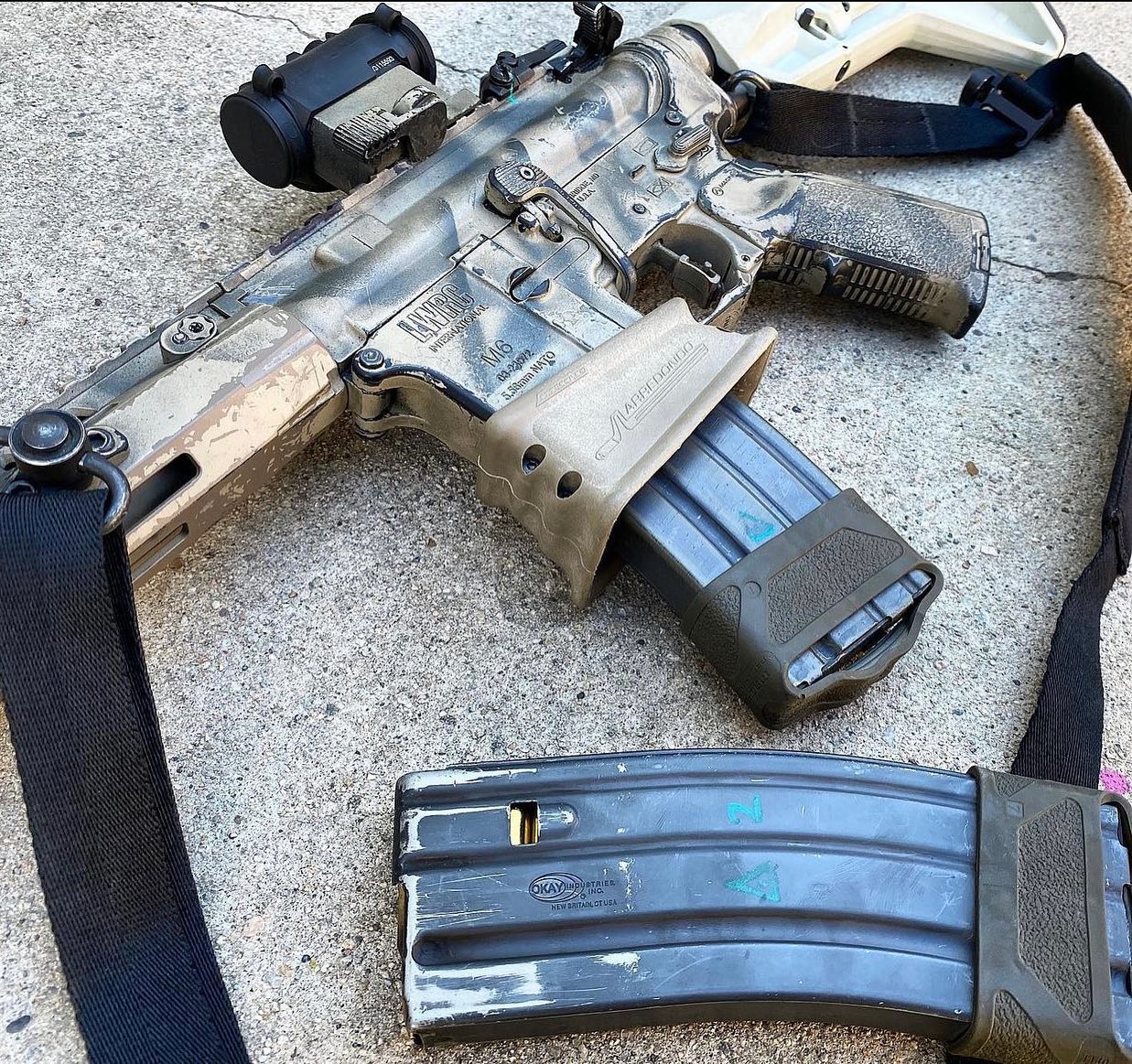 Our oversized AR Magwell is made of a lightweight impact resistant