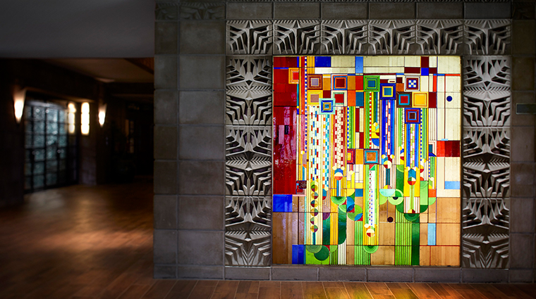Frank Lloyd Wright stained glass at Arizona Biltmore Hotel
