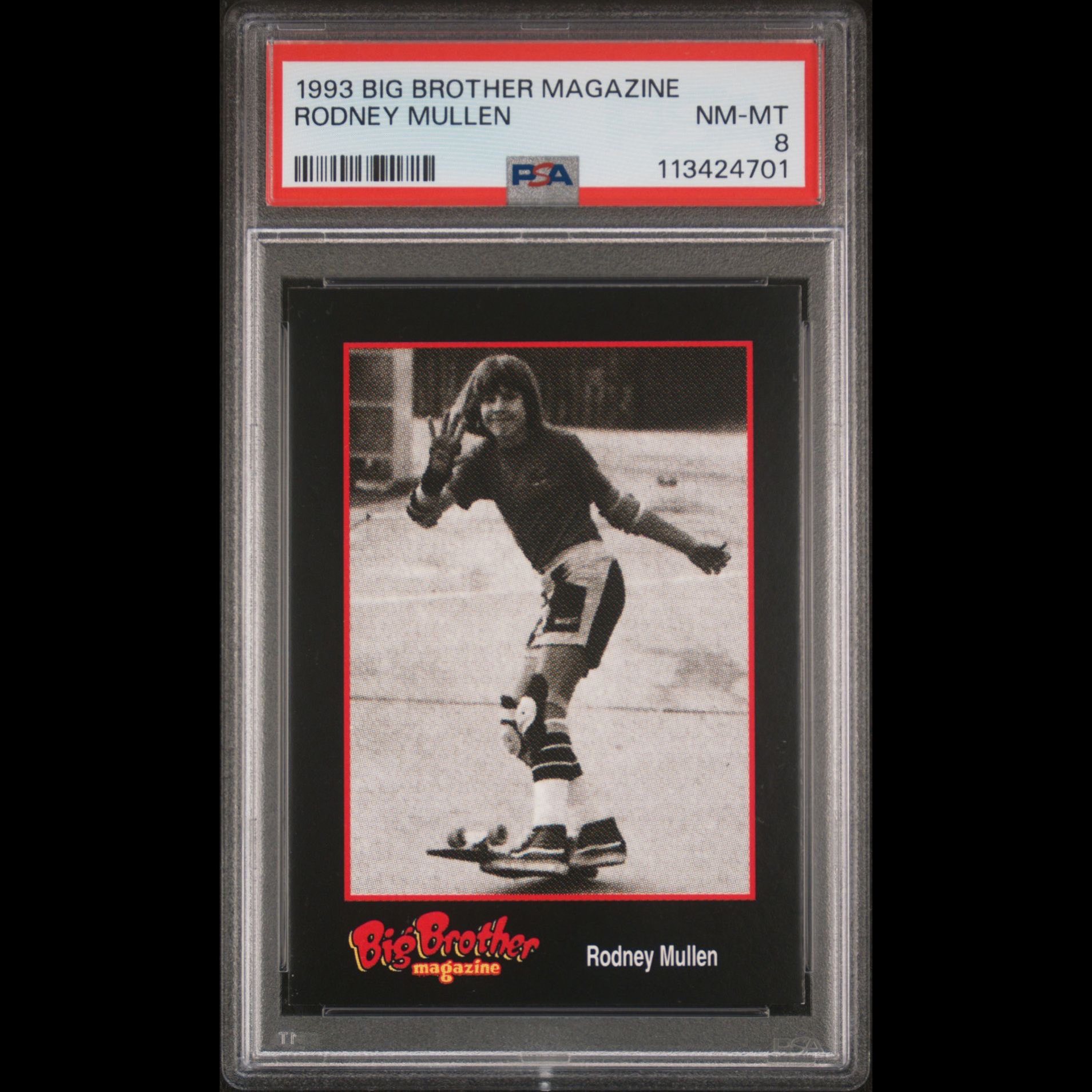 Rodney Mullen's rare 1993 Big Brother Magazine card