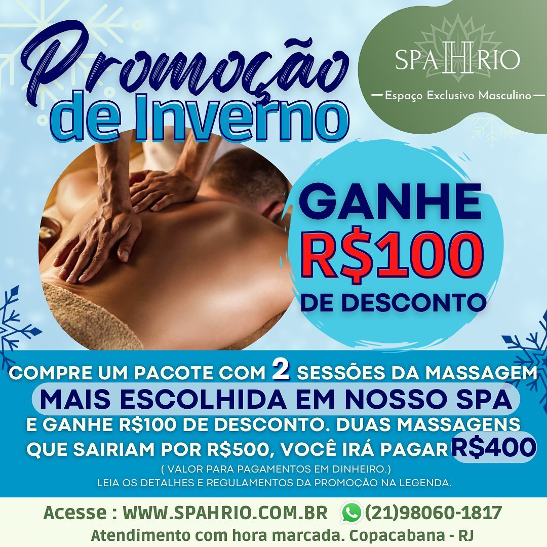 SPA H RIO - ️ PROMOÇÃO DE INVERNO ️ APROVEITE: Pacote...