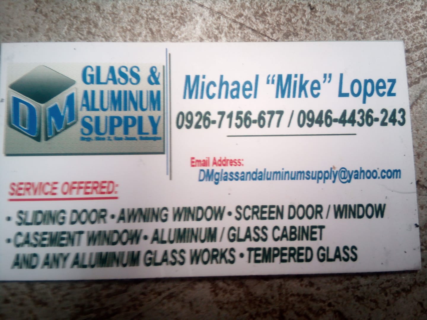 DM Glass & Aluminum Supply