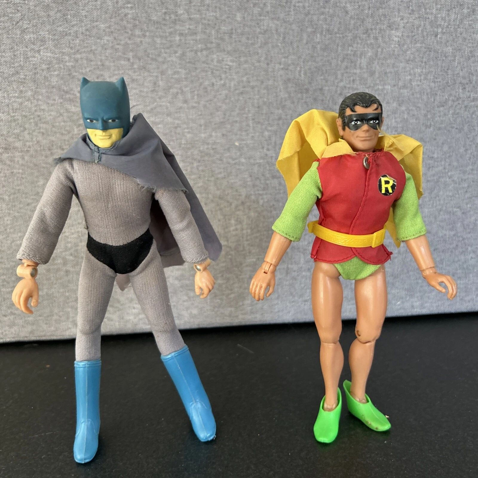 Vintage 1970s Mego Batman and Robin action figures