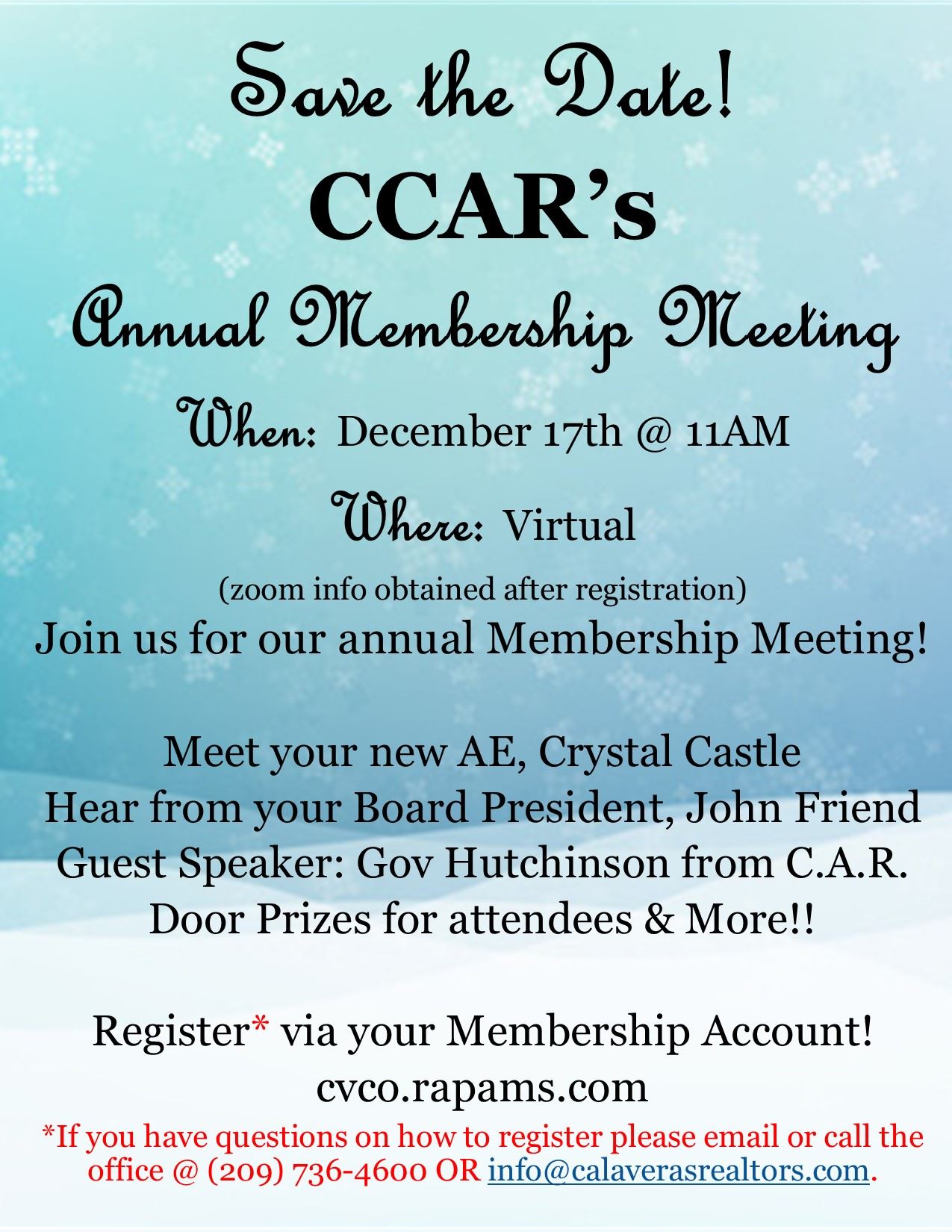 CCAR's Annual Membership Meeting
