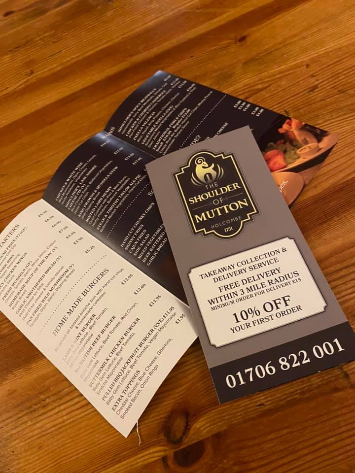 Our takeaway menu is now available to... - Shoulder of Mutton