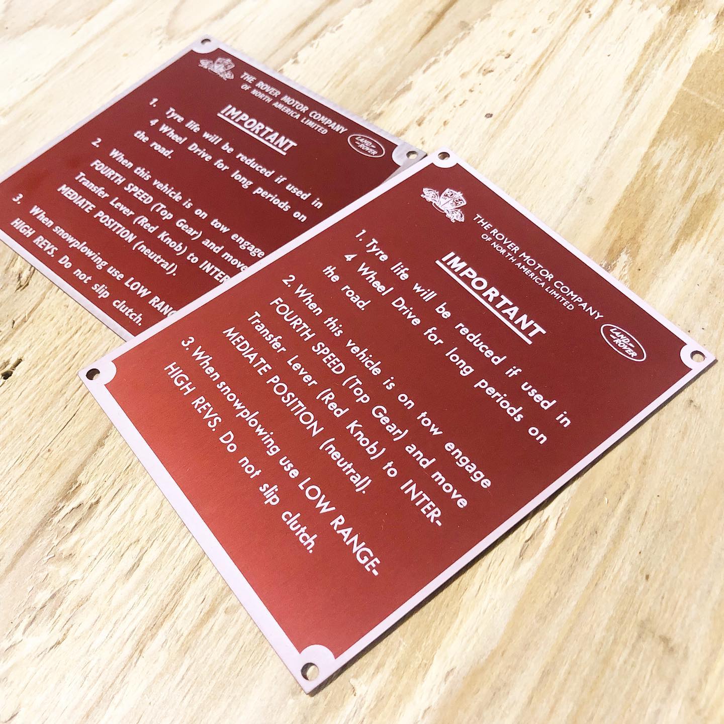 Pangolin4x4 - New Data plates for North American series...
