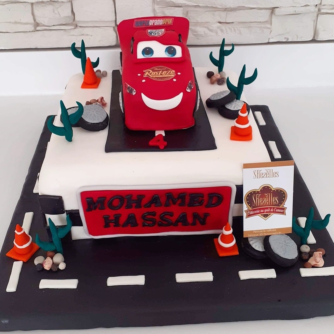 Patisserie Sheselles Gateau D Anniversaire Personnalise Theme Cars Flash Mcqueen Joyeux Anniversaire A Mohamed Hassen Http Www Chezelle Tn Commandez Votre Gateau D Anniversaire Au Moins Une Semaine A L Avance Infos Par Message Prive Ou