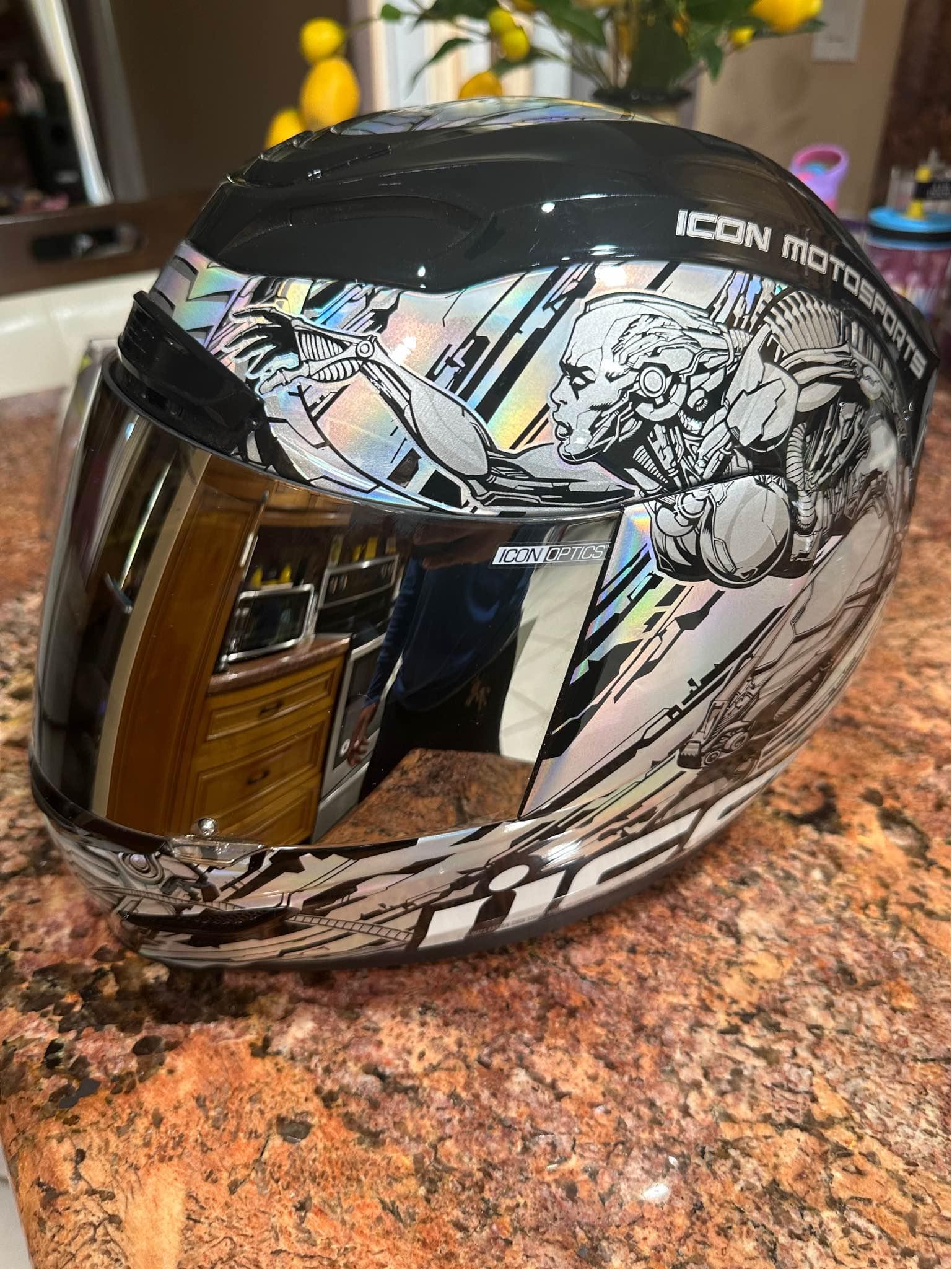 airmada bioskull full-face motorcycle helmet BLK ICON Airmada Bioskull Helmet |
