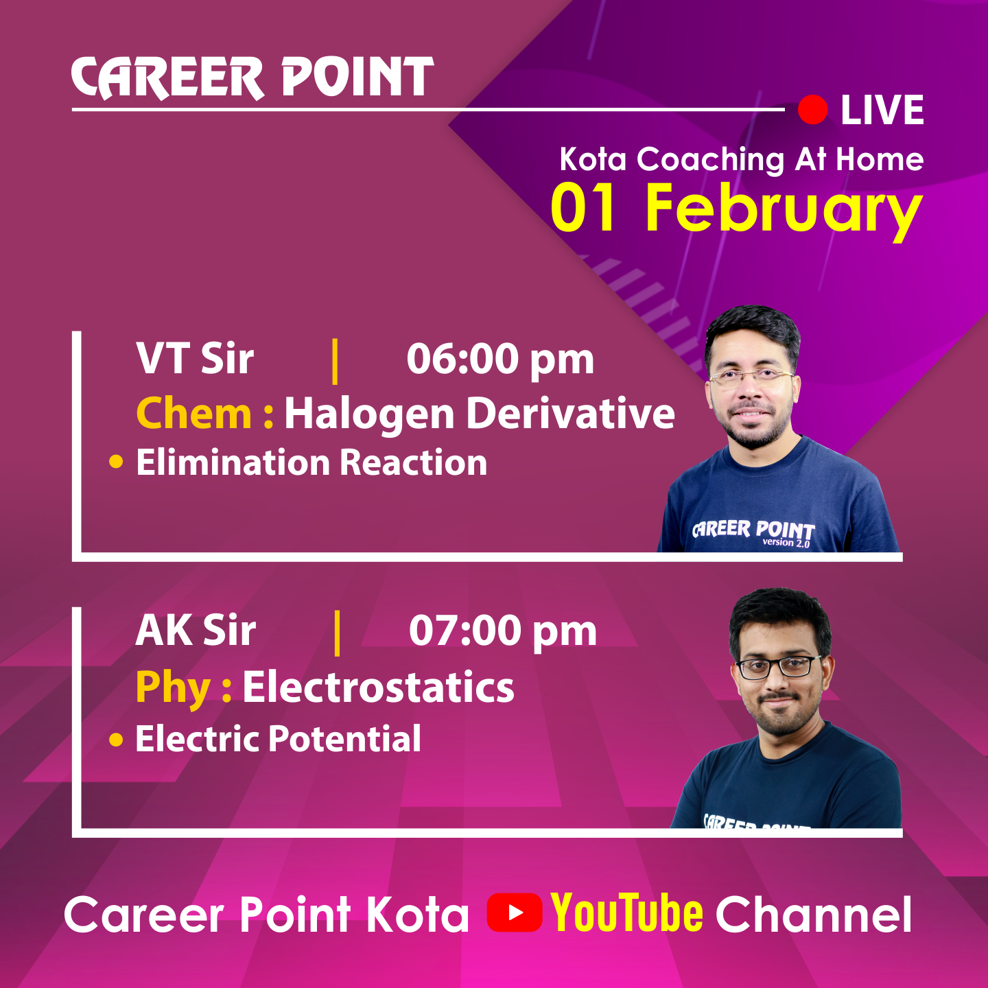 Career Point - Hello Aspirants!! Schedule of the day is...