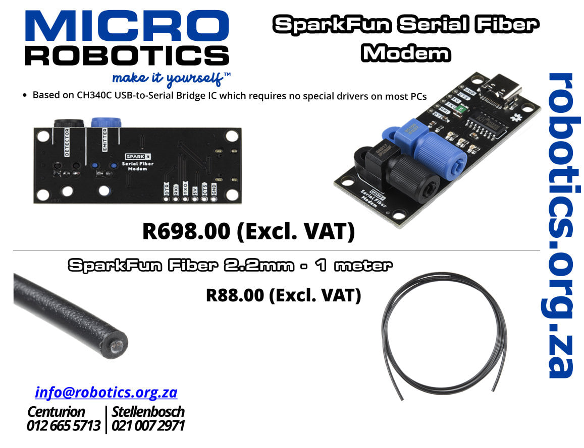 Micro Robotics - The Serial Fiber Modem combines a CH340C... | Facebook