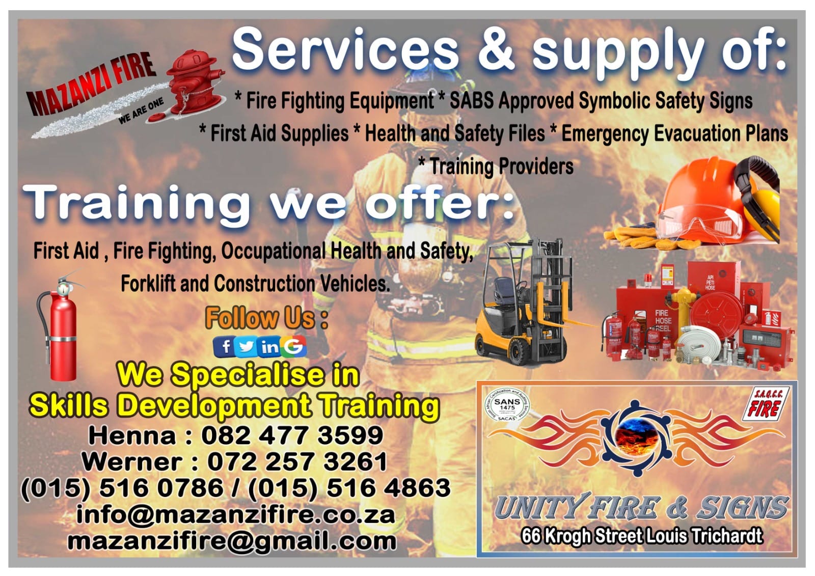 Mazanzi Fire t/a Unity Fire | Louis Trichardt