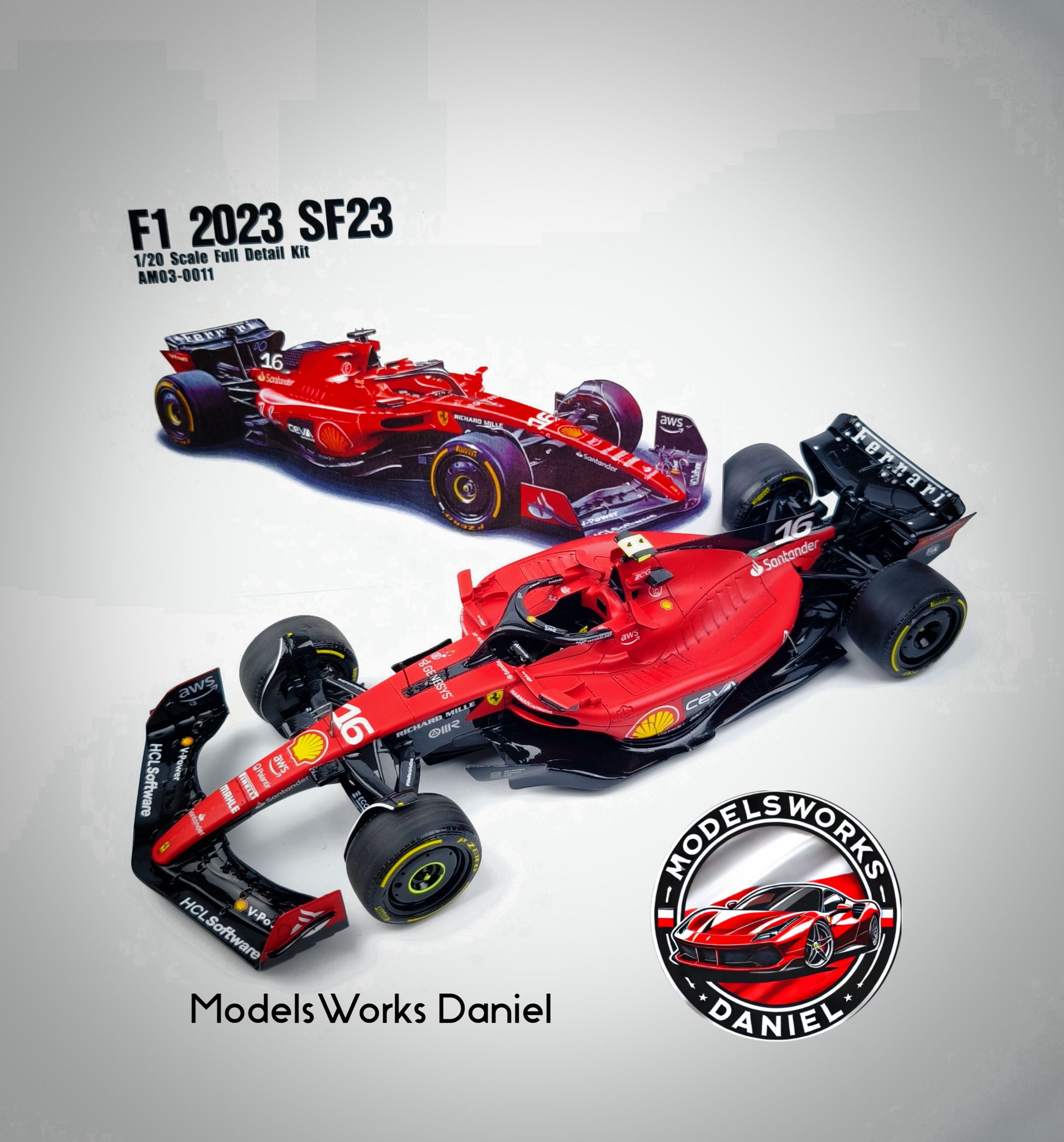Ferrari SF23 F1 1/20 ALPHA Model #16 Charles Leclerc