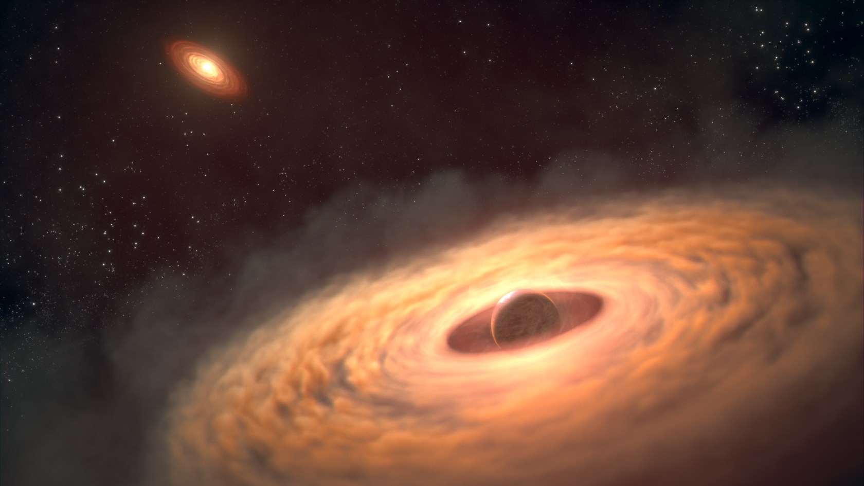 専用⑩ NASA's James Webb Space Telescope observes potential moon-forming disk