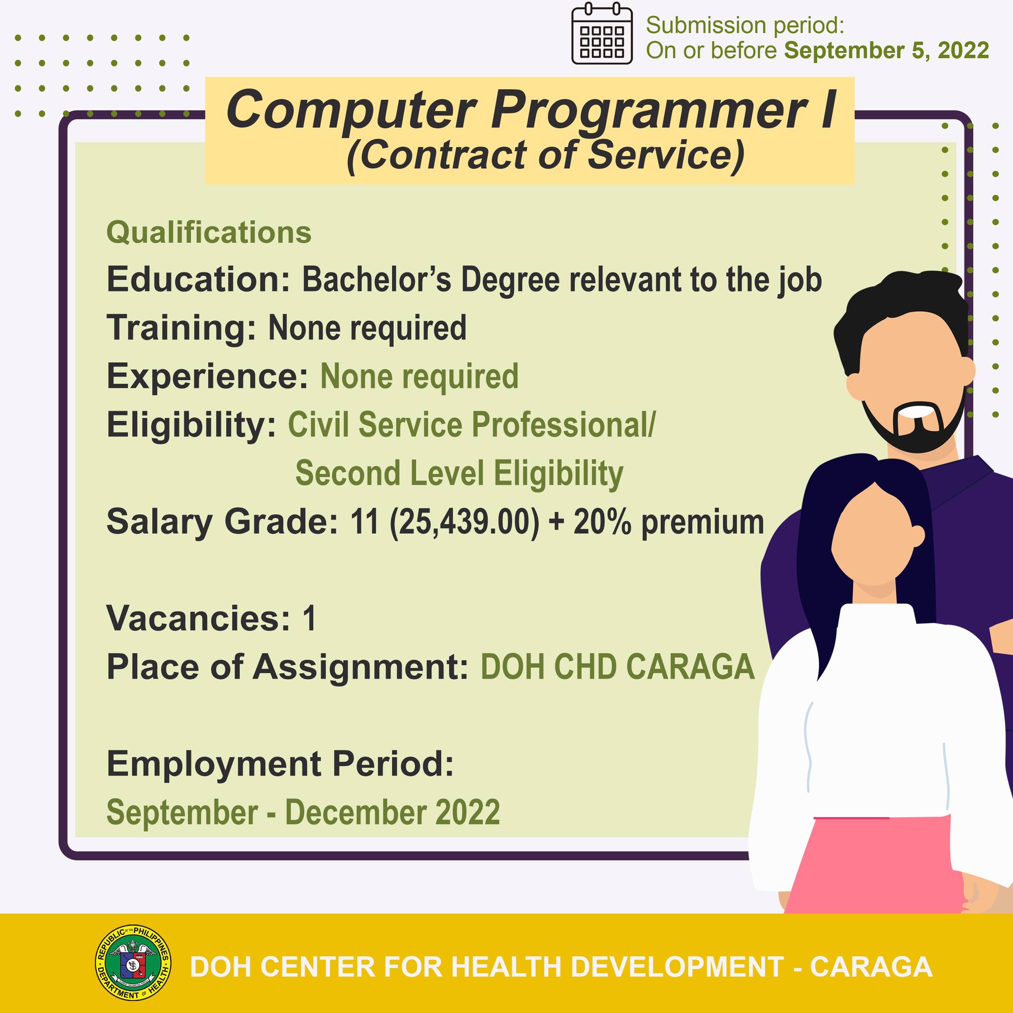 DOH Caraga - JOB HIRING 📢 For online application, submit... | Facebook