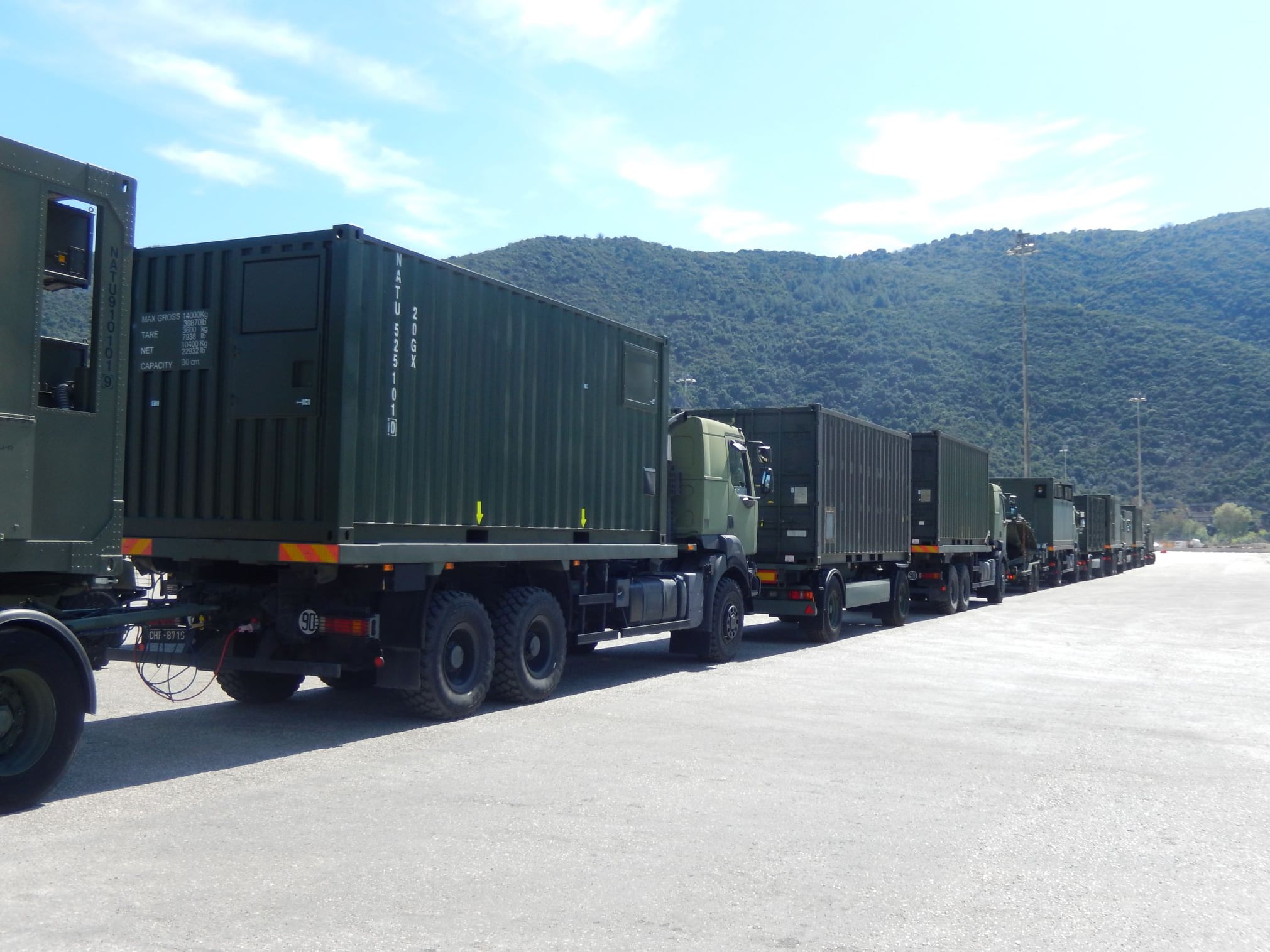 NATO Allied Air Command - The NATO DACCC convoy lined up at the port of ...