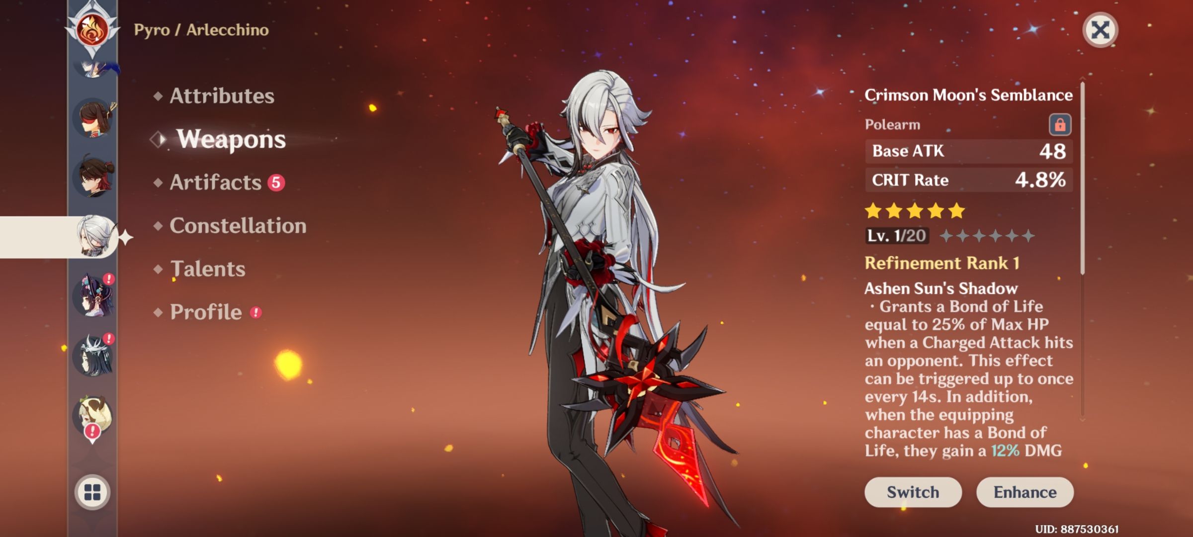 huhu my 60 pulls together sa signature weapon nya 🥹🫶 so happyyyyyyyyy ...