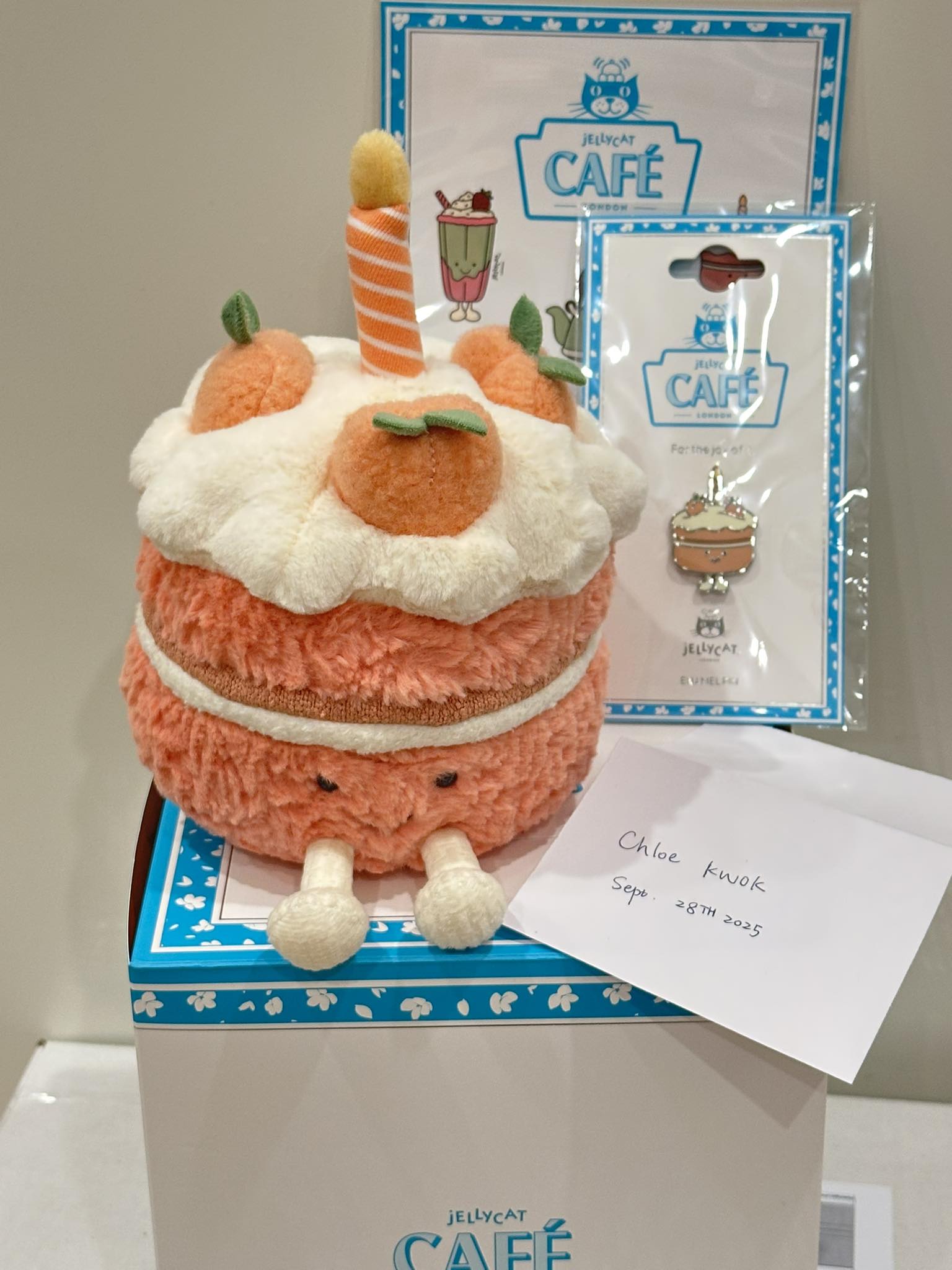Jellycat melbie peach cake pickup from China