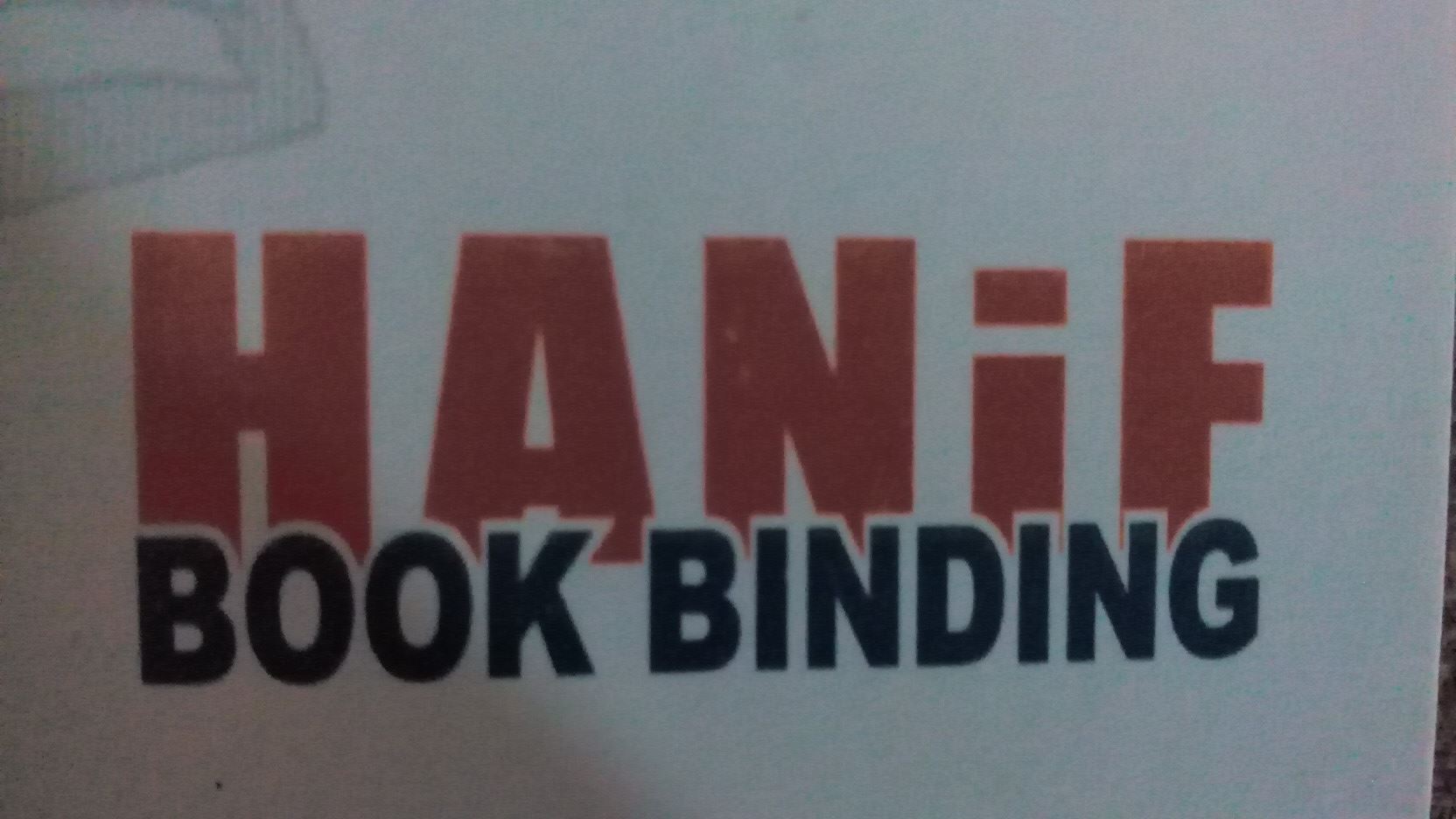 Hanif book binding