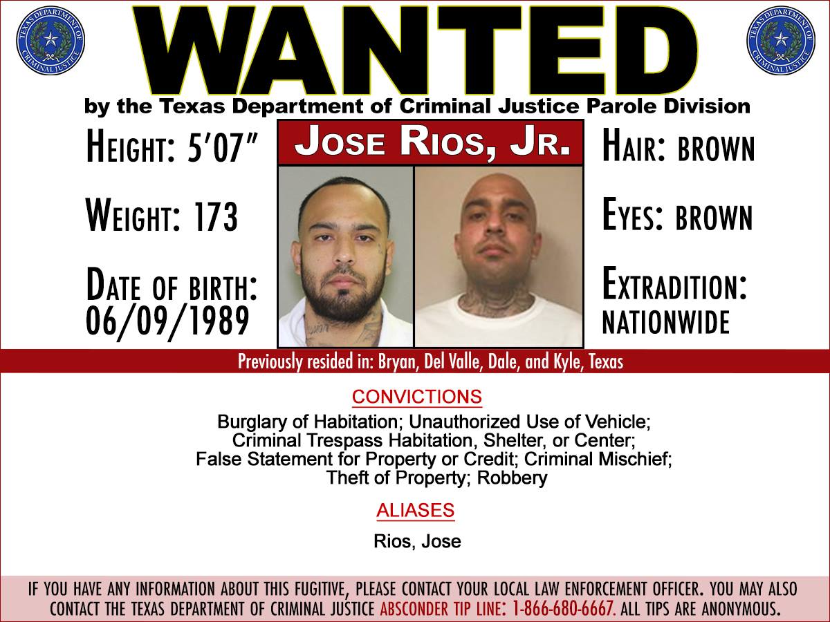 Texas Department of Criminal Justice - TDCJ has issued a warrant for ...