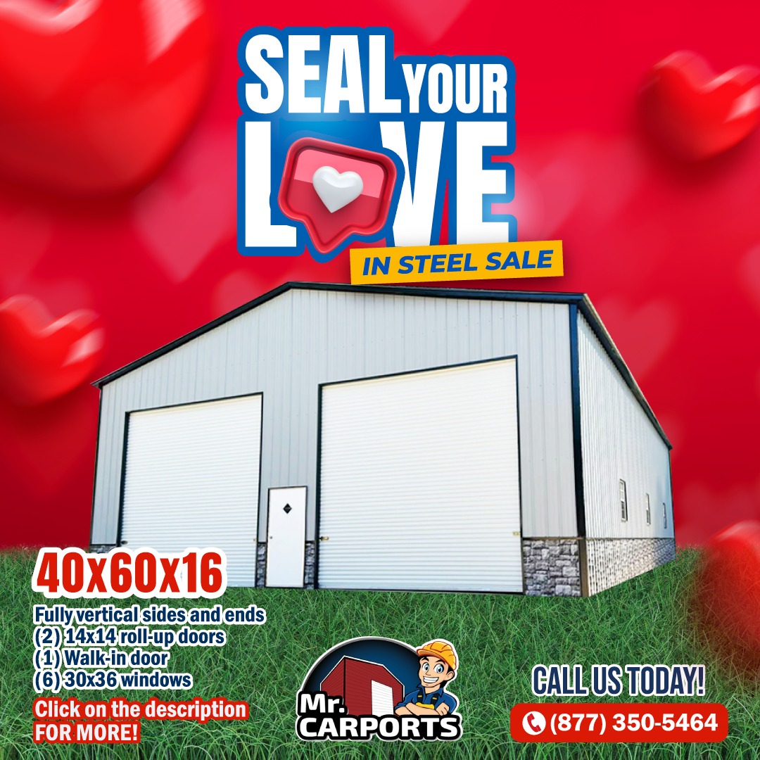 Mr Carports - ️‍🔥😍Seal your love😍 ️‍🔥 👉In steel sale...