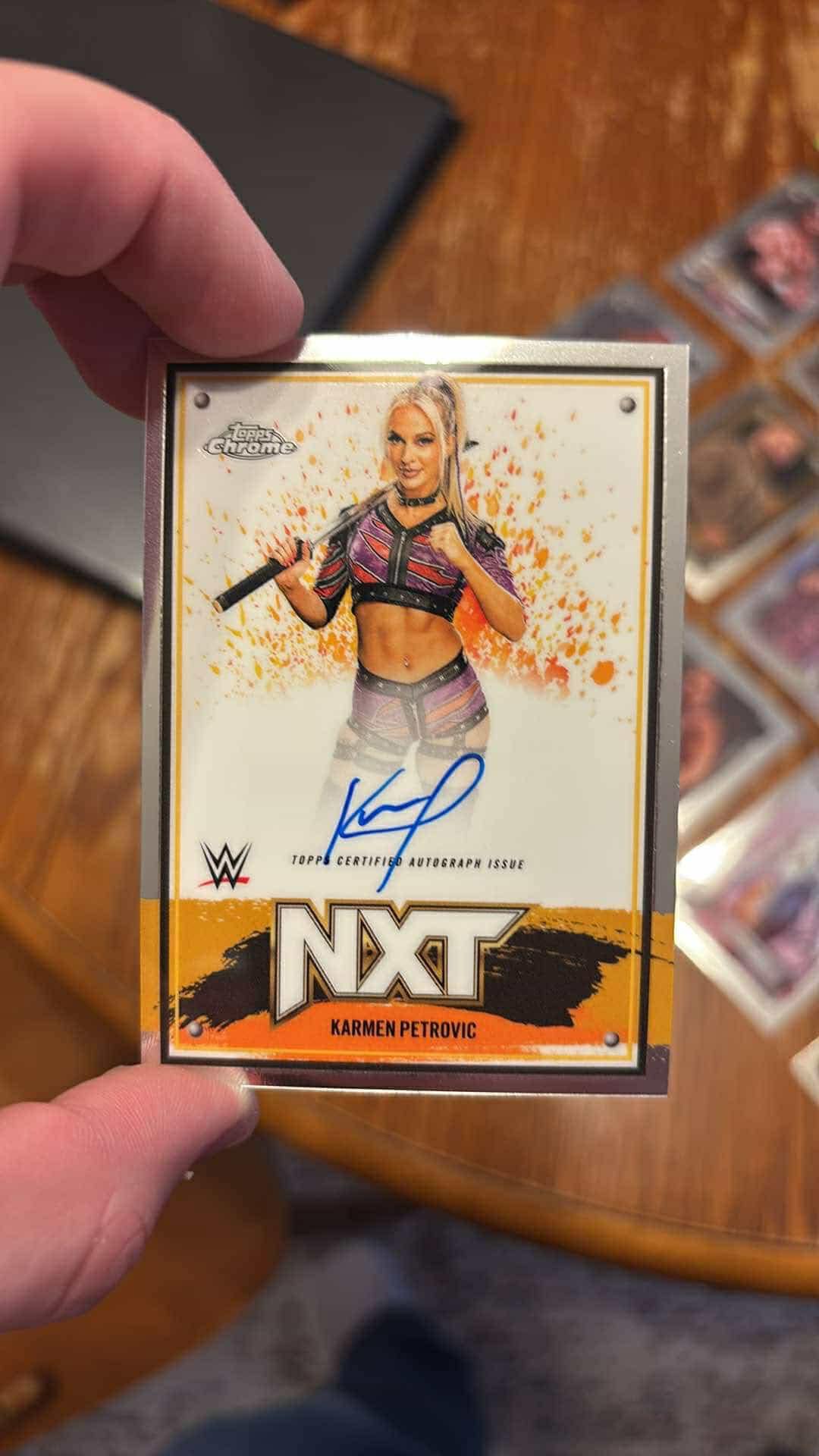 Pulled autograph card of Karmen Petrovic from 2025 Topps Chrome