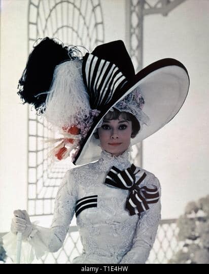 my fair lady horse race dress Audrey Hepburn's iconic Ascot in V back wedding dresses