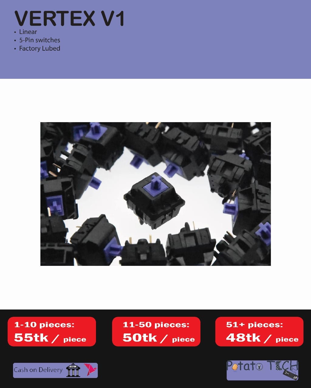Potato Tech - Our ready stock switch list with price:...