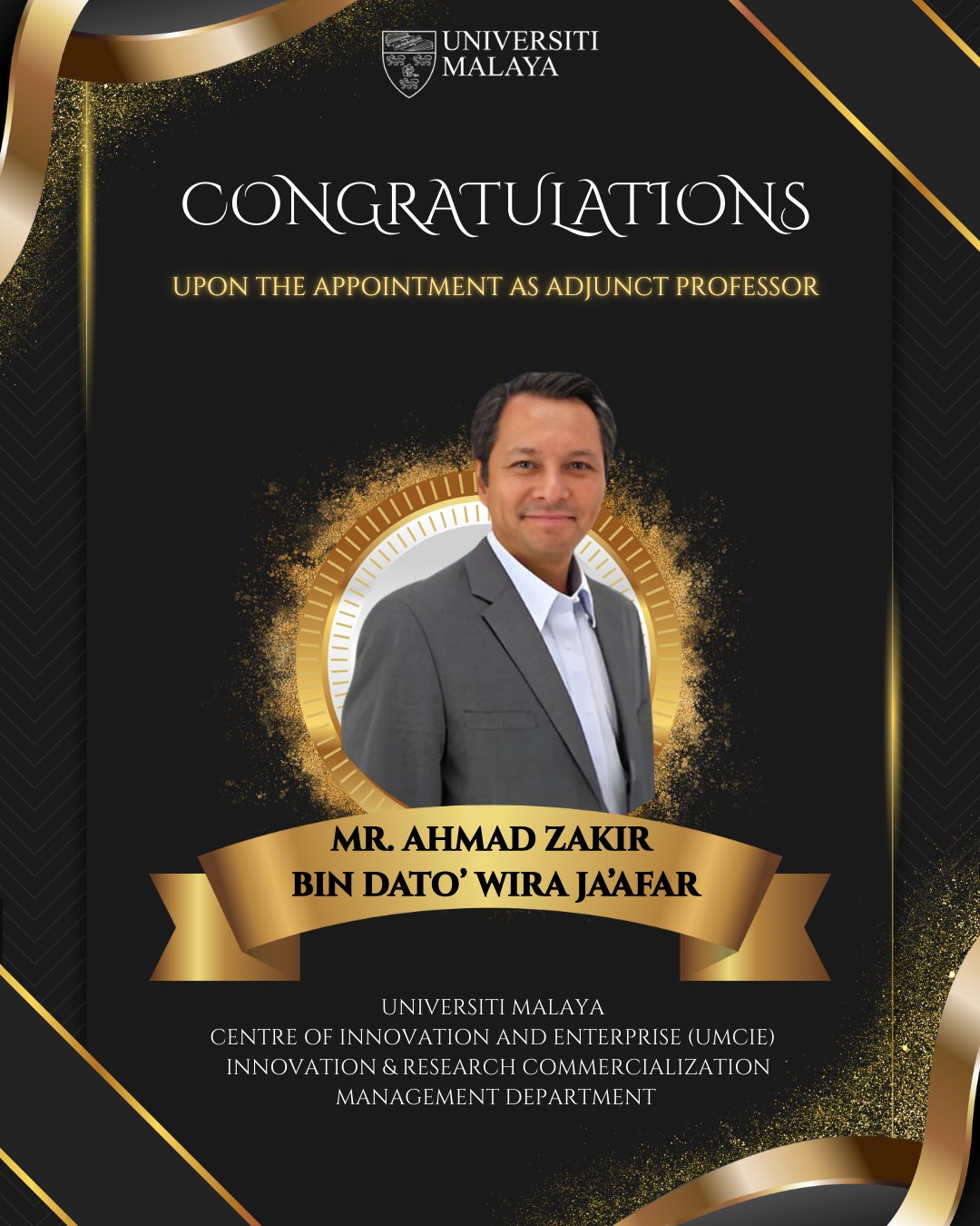 Umcie - Congratulations to Mr. Ahmad Zakir bin Dato’ Wira Ja’afar on ...