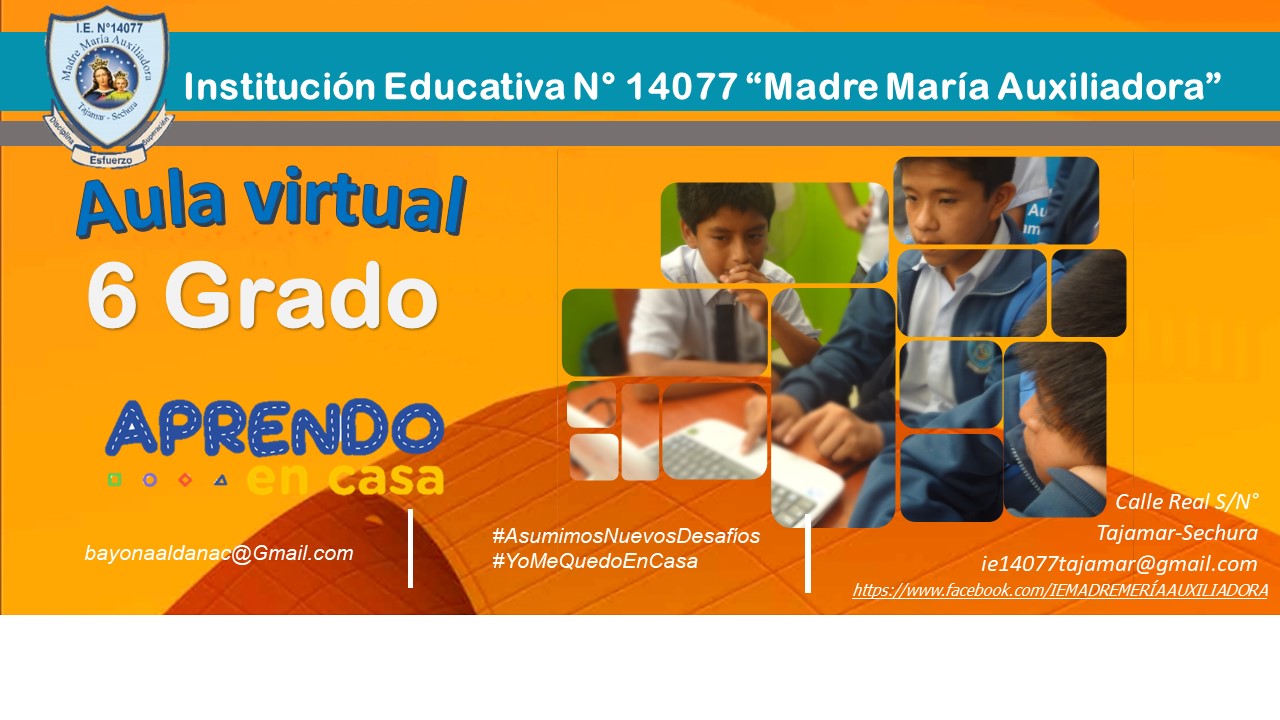 Aula Virtual SEXTO GRADO