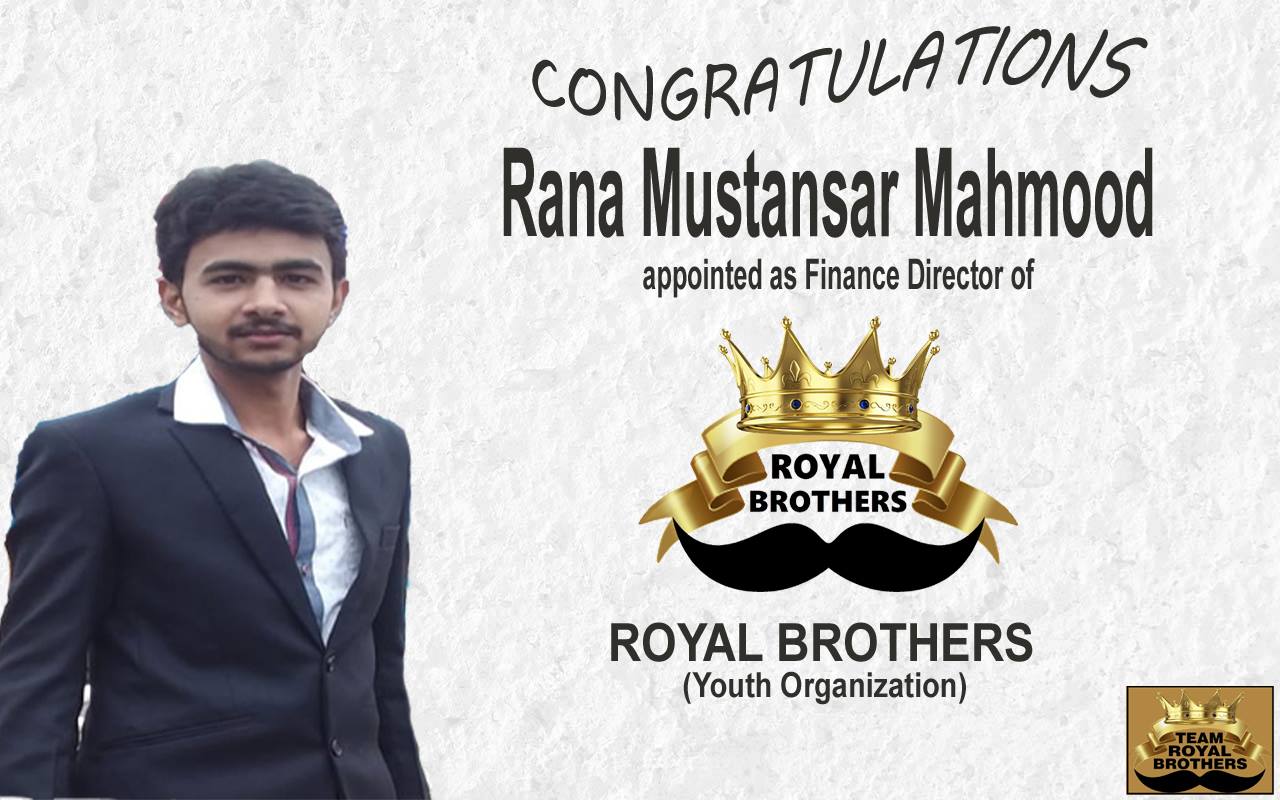 Congratulations ... Rana Mustansar... - RB-Royal Brothers | Facebook