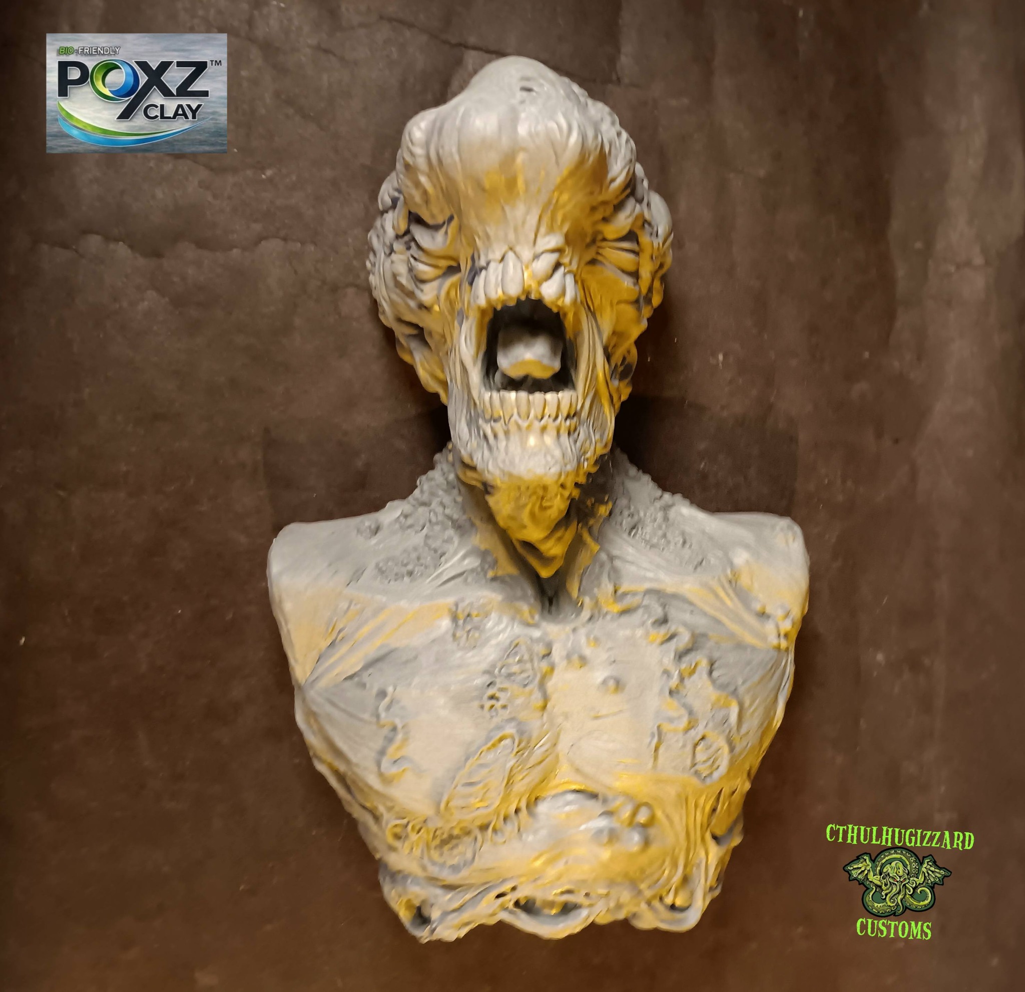 My Blister Head Zombie unpainted resin casting relief , 1/4 scale