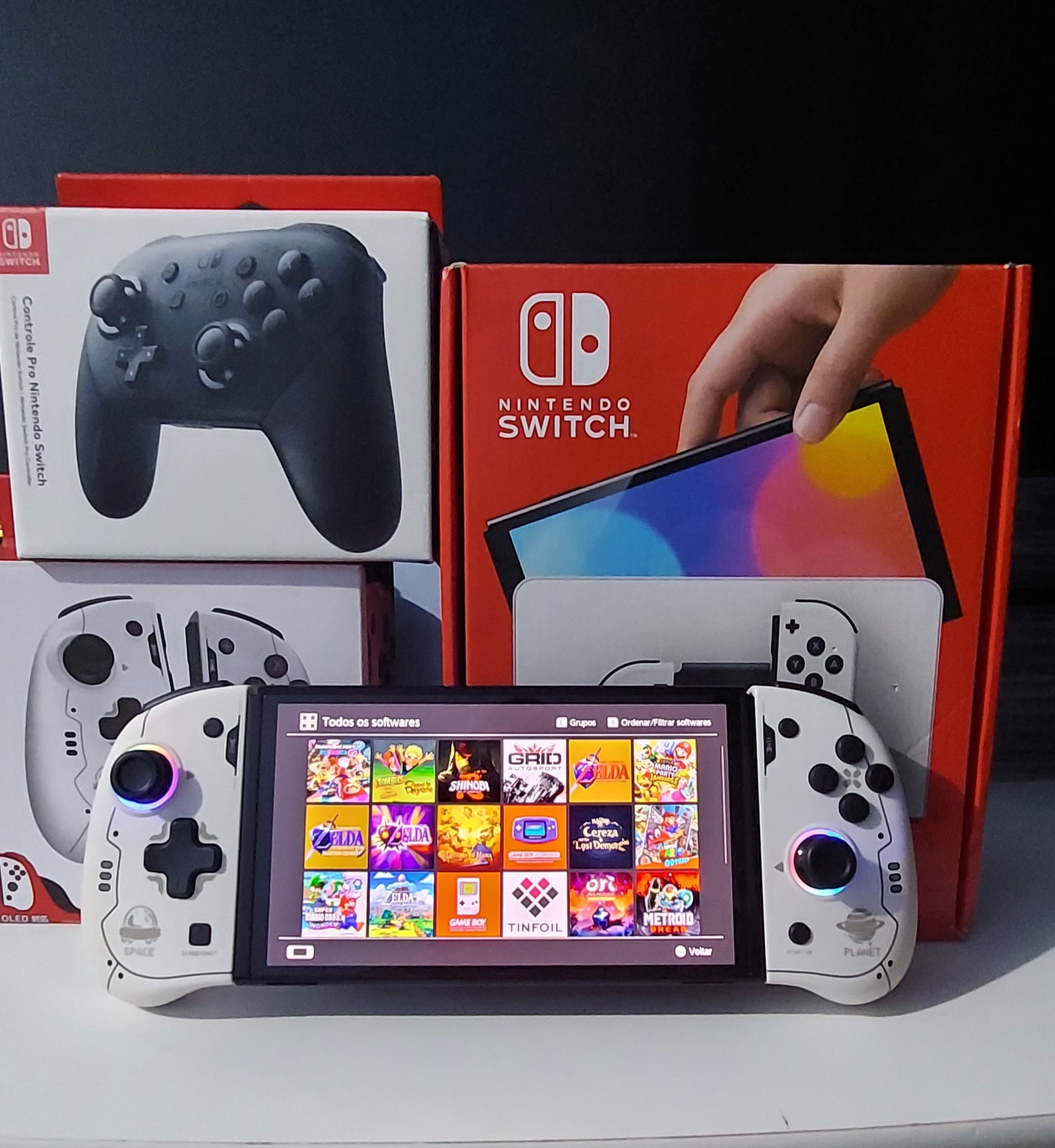Nintendo Switch Brasil | Nintendo switch oled 512gb, com pró controle ...