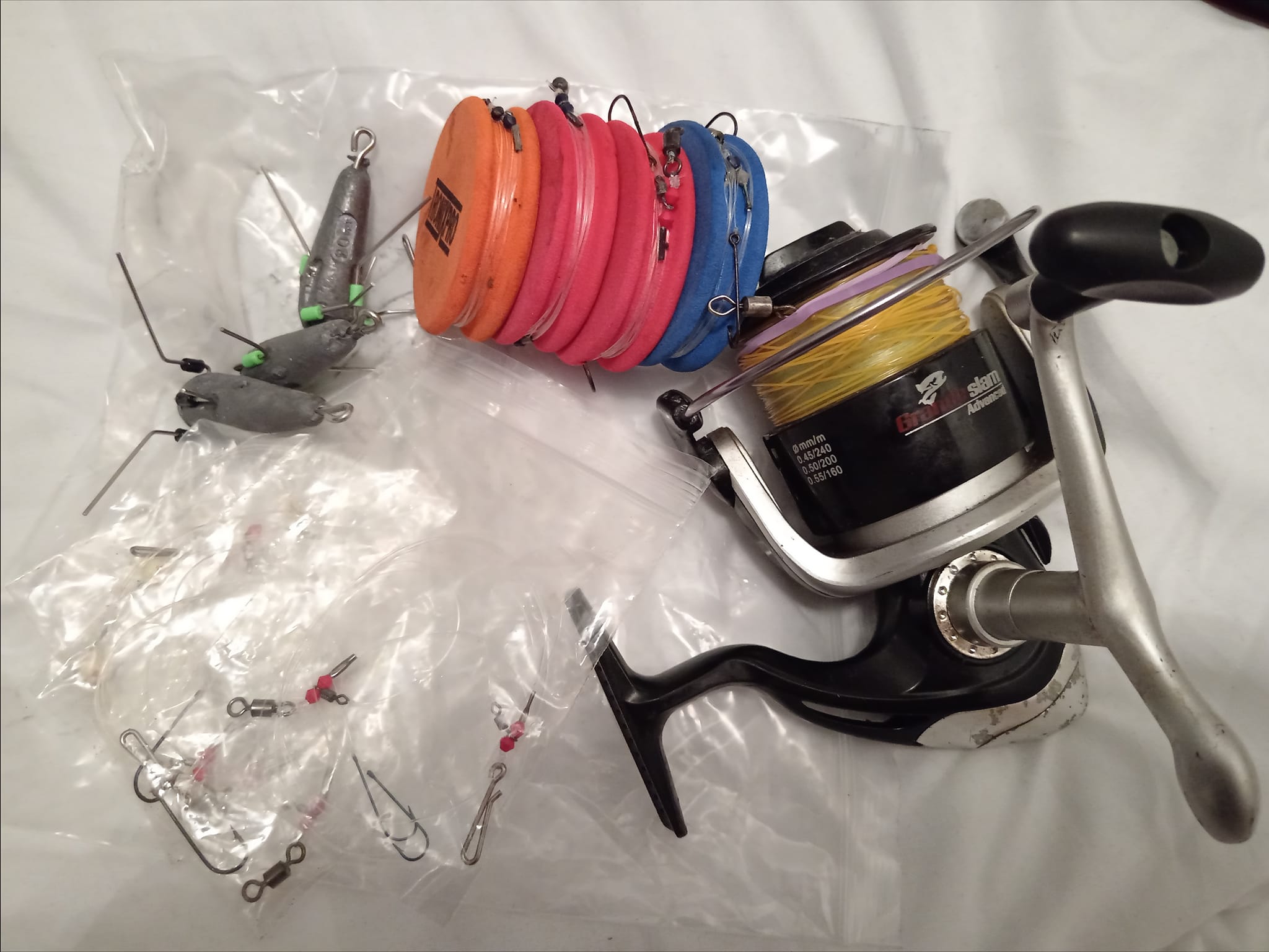 8 foot pole big enough for offshore fishing Stillwater Storage Rack Handles are constructed with Components:1 Rigged 1 unrigged with rattle Enduro Reel Mold for Soft Plastic