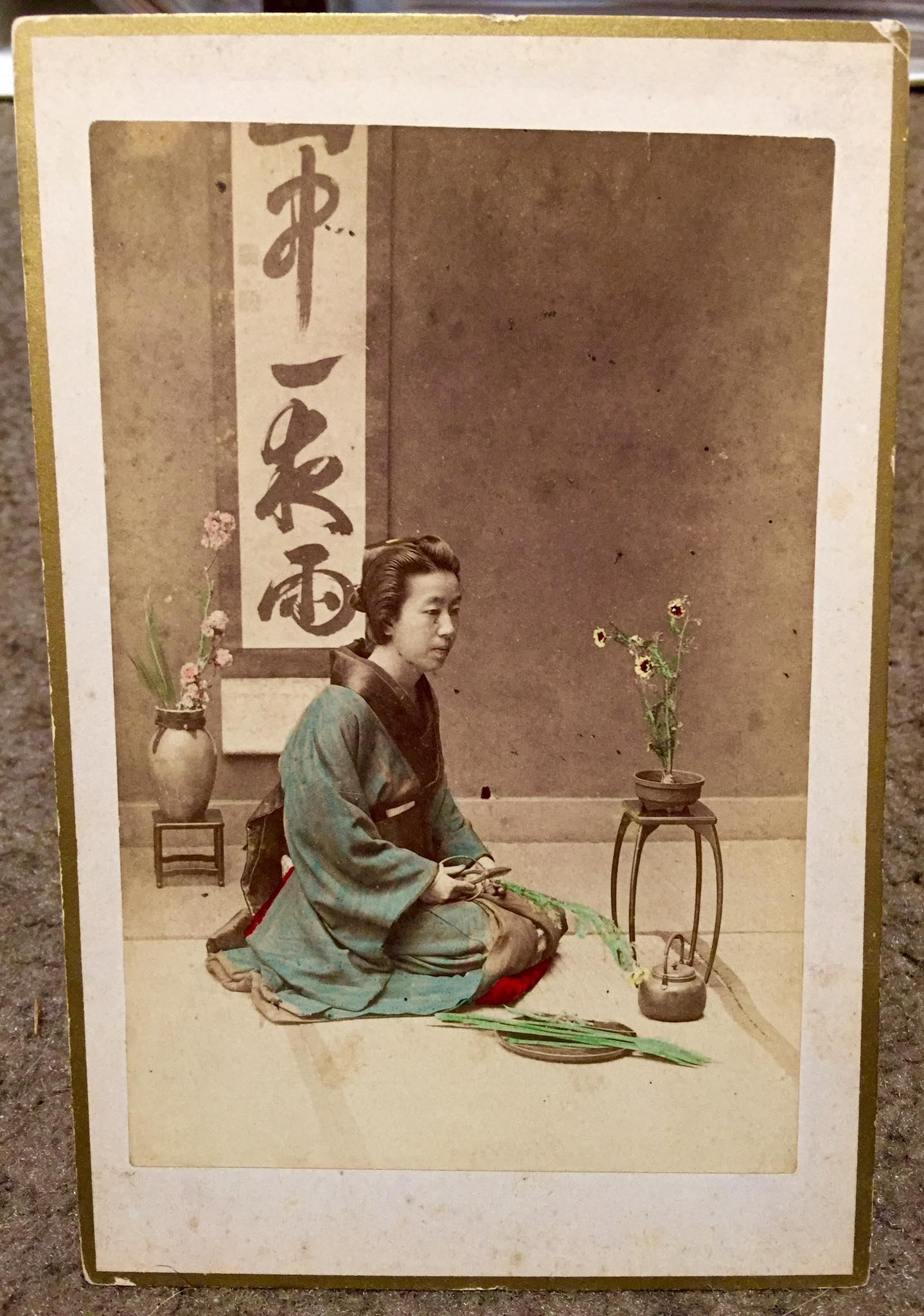 Around 1890 Japanese Ikebana flower arranger