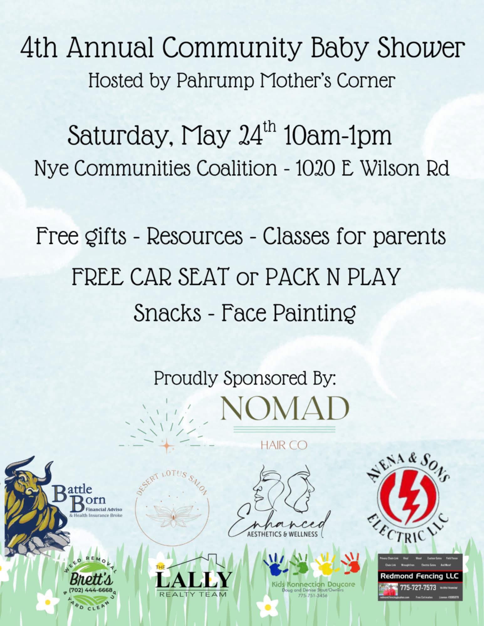 Pahrump Mother's Corner 4th Annual Community Baby Shower