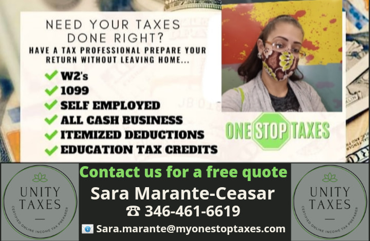 Unity Taxes w/One Stop Taxes | Houston TX