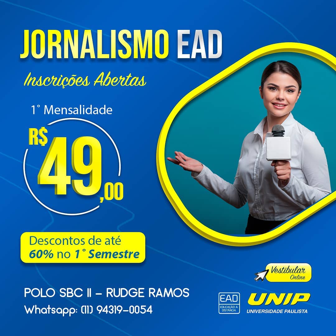 Unip EAD - Polo São Bernardo II Rudge Ramos - JORNALISMO EAD - CURSOS ...