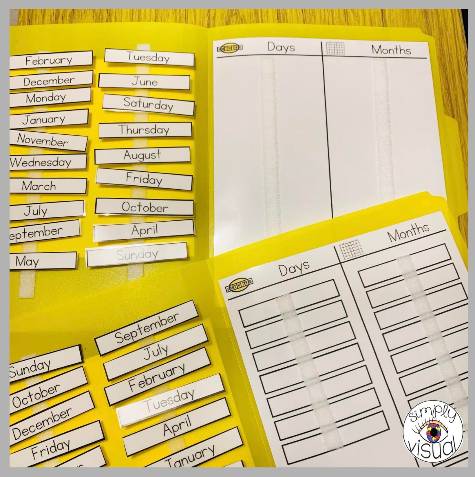 Simply Visual - Here’s the inside of the Sorting Days and...