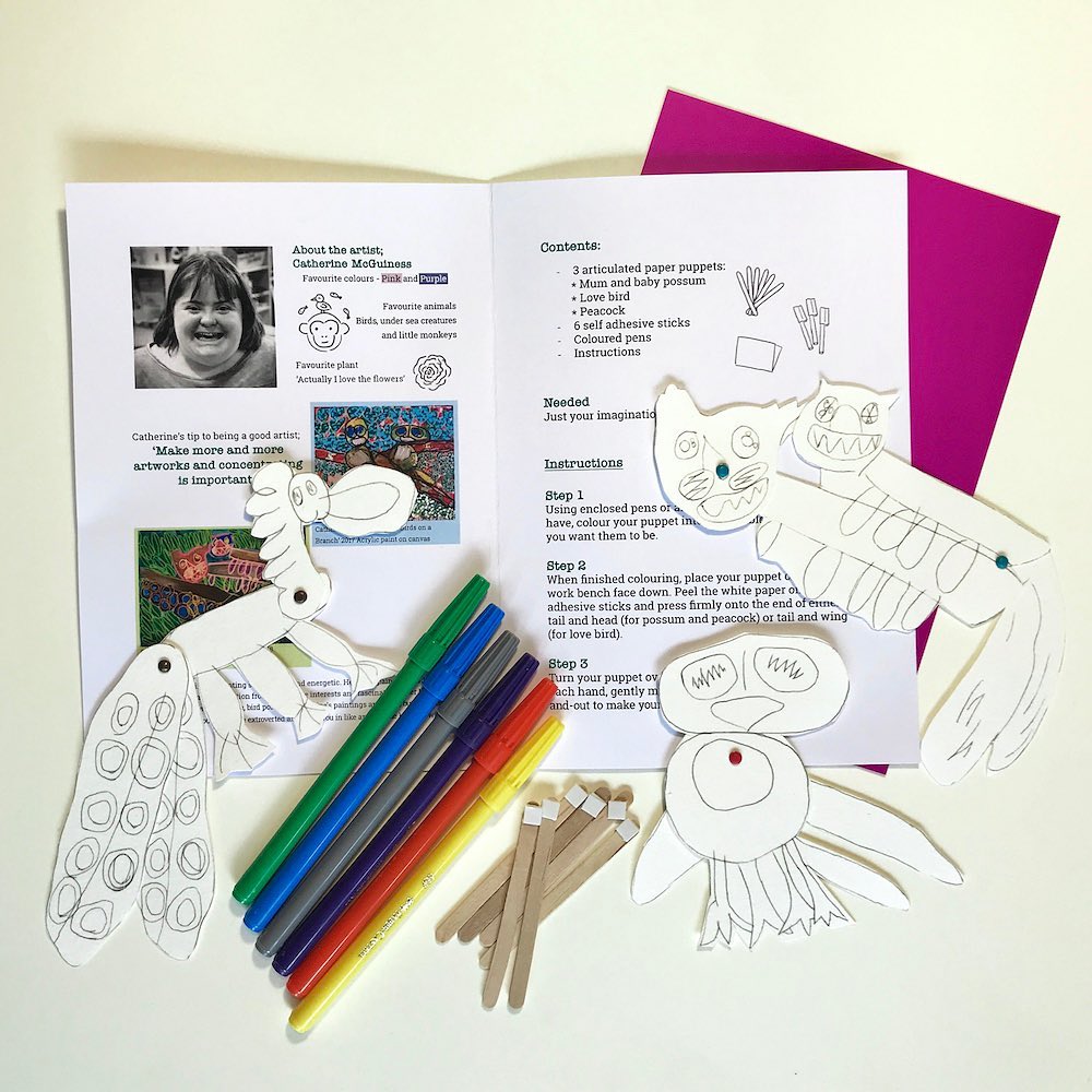 studio A - Each of our NEW Paper Puppet Kits contains 3...