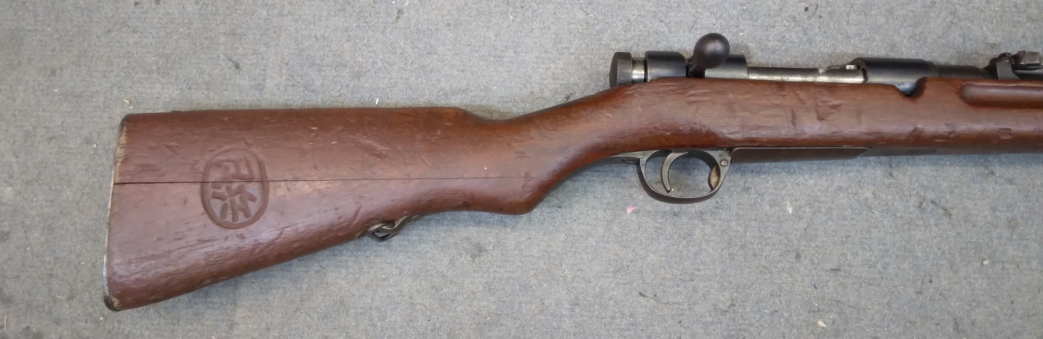 Restored sporterized Type 38 Arisaka rifle