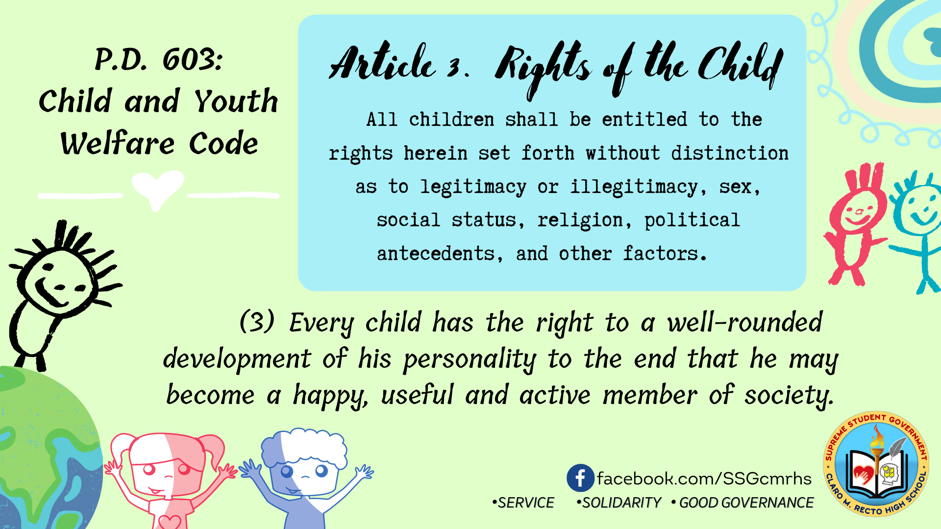 CMRHS - Every month of November, we celebrate the National Children's ...