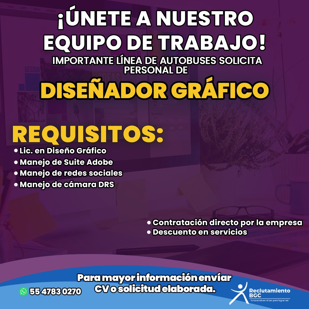 Reclutamiento - ¡𝐔́𝐧𝐞𝐭𝐞 𝐚 𝐍𝐮𝐞𝐬𝐭𝐫𝐨 𝐄𝐪𝐮𝐢𝐩𝐨 𝐜𝐨𝐦𝐨 𝐃𝐢𝐬𝐞𝐧̃𝐚𝐝𝐨𝐫 𝐆𝐫𝐚́𝐟𝐢𝐜𝐨 ¿Eres ...