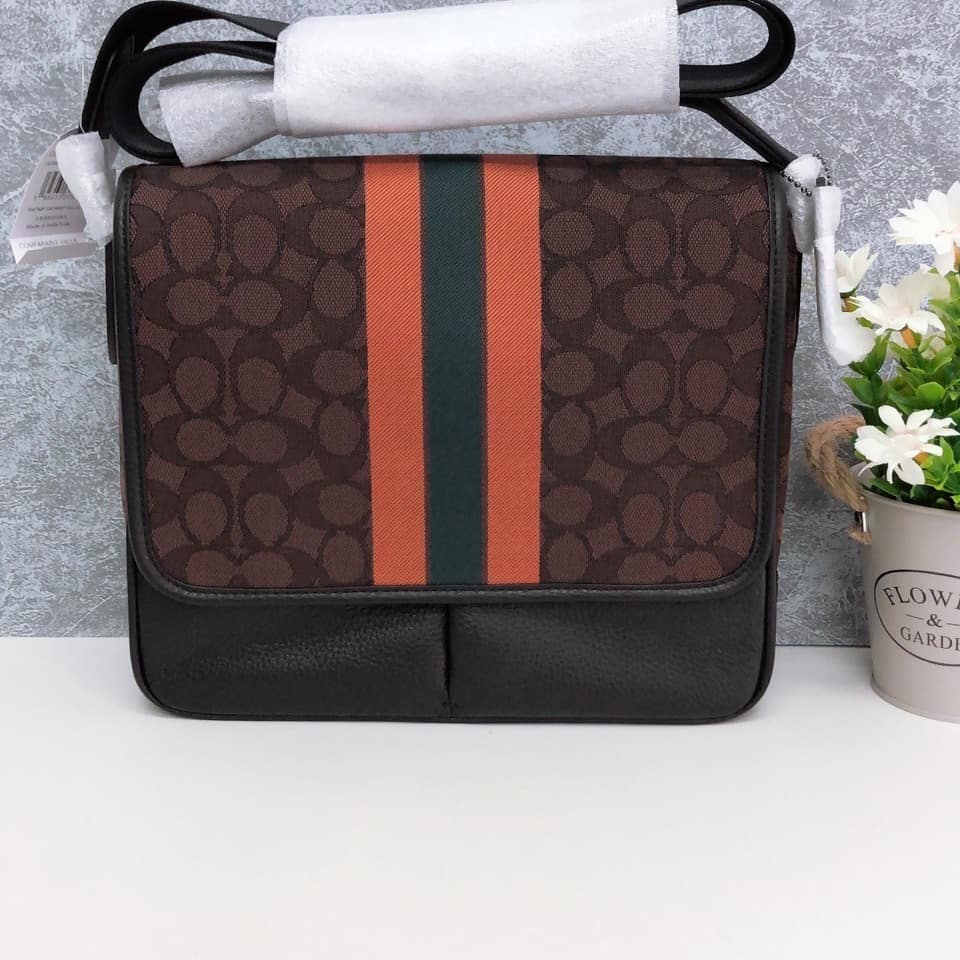 COACH C6583 THOMPSON SMALL MAP BAG IN SIGNATURE JACQUARD WITH