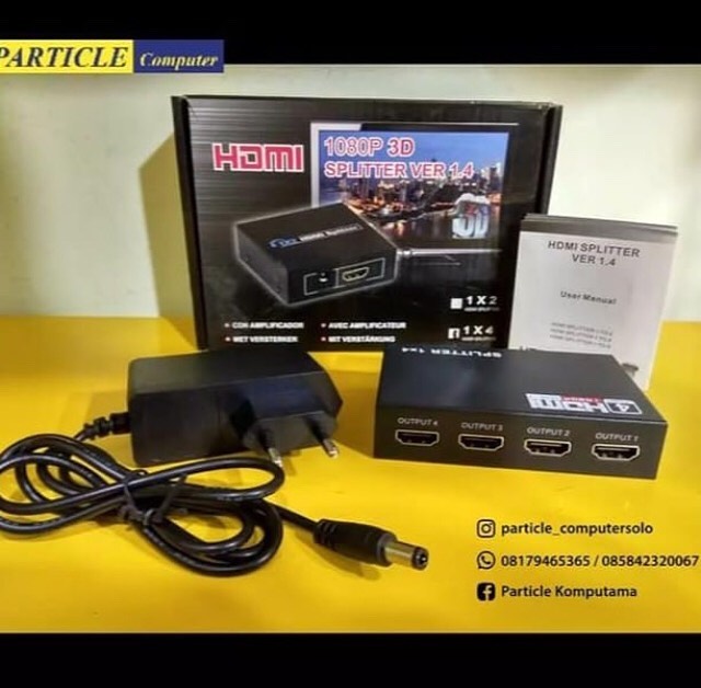 Particle Computer - Ready HDMI SPLITTER 🎉🎉🎉 4 port Kegunaan : Untuk ...