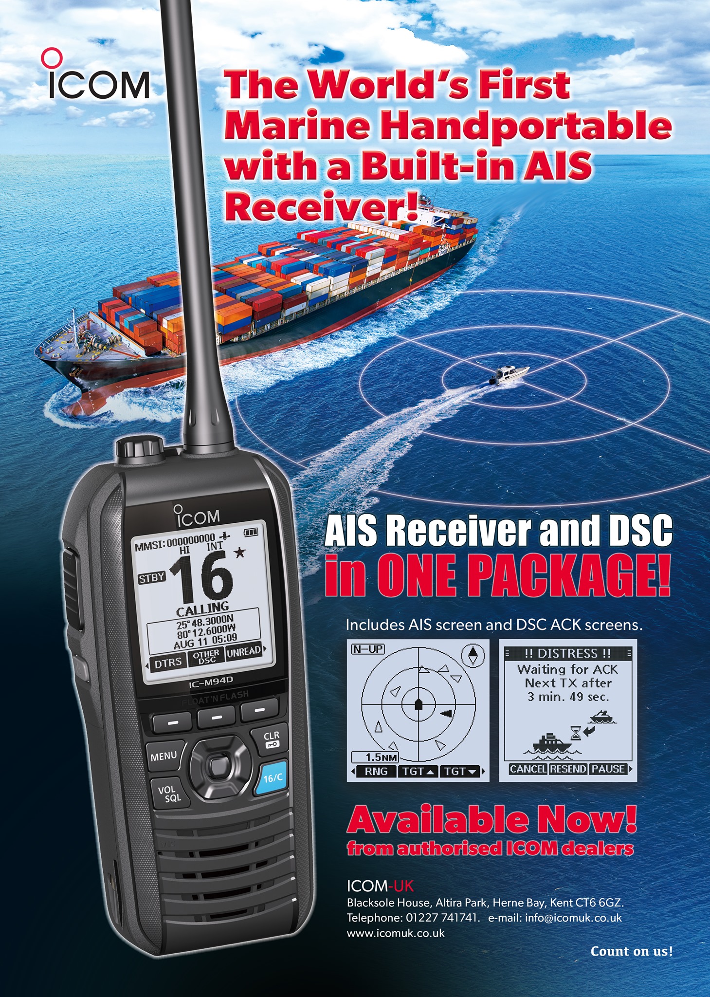 Icom UK Ltd - Icom IC-M94DE, The World's First Marine... | Facebook