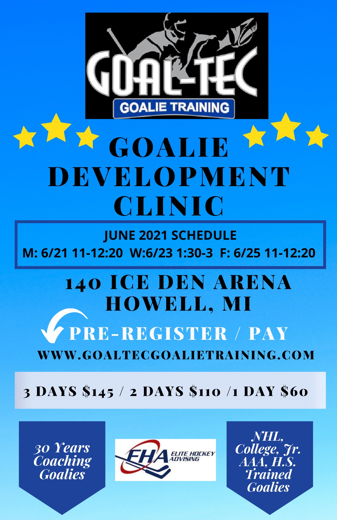 Goaltec Goalie Training