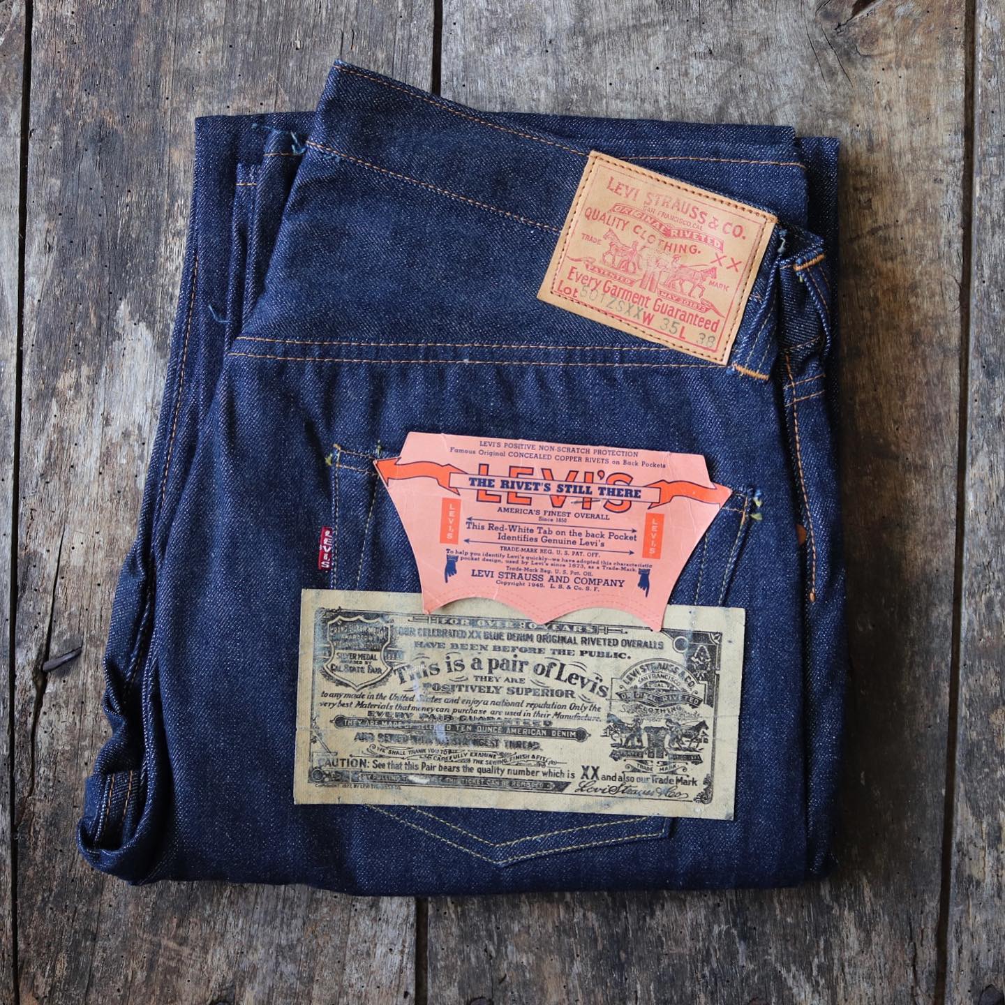 Deadstock 1954 Levi's 501 ZXX jeans for sale