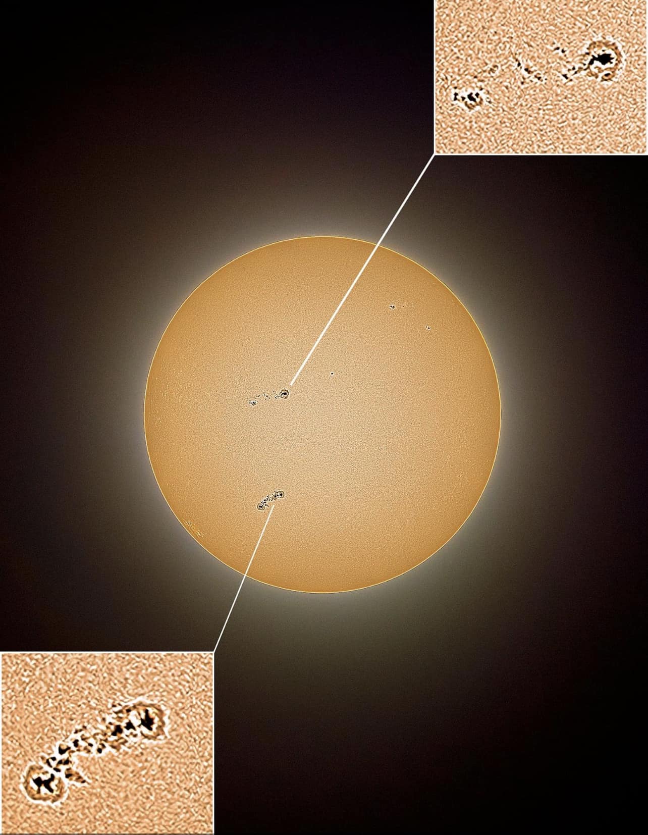 WakeUp.Tv - The Sun spots are many times larger than our...