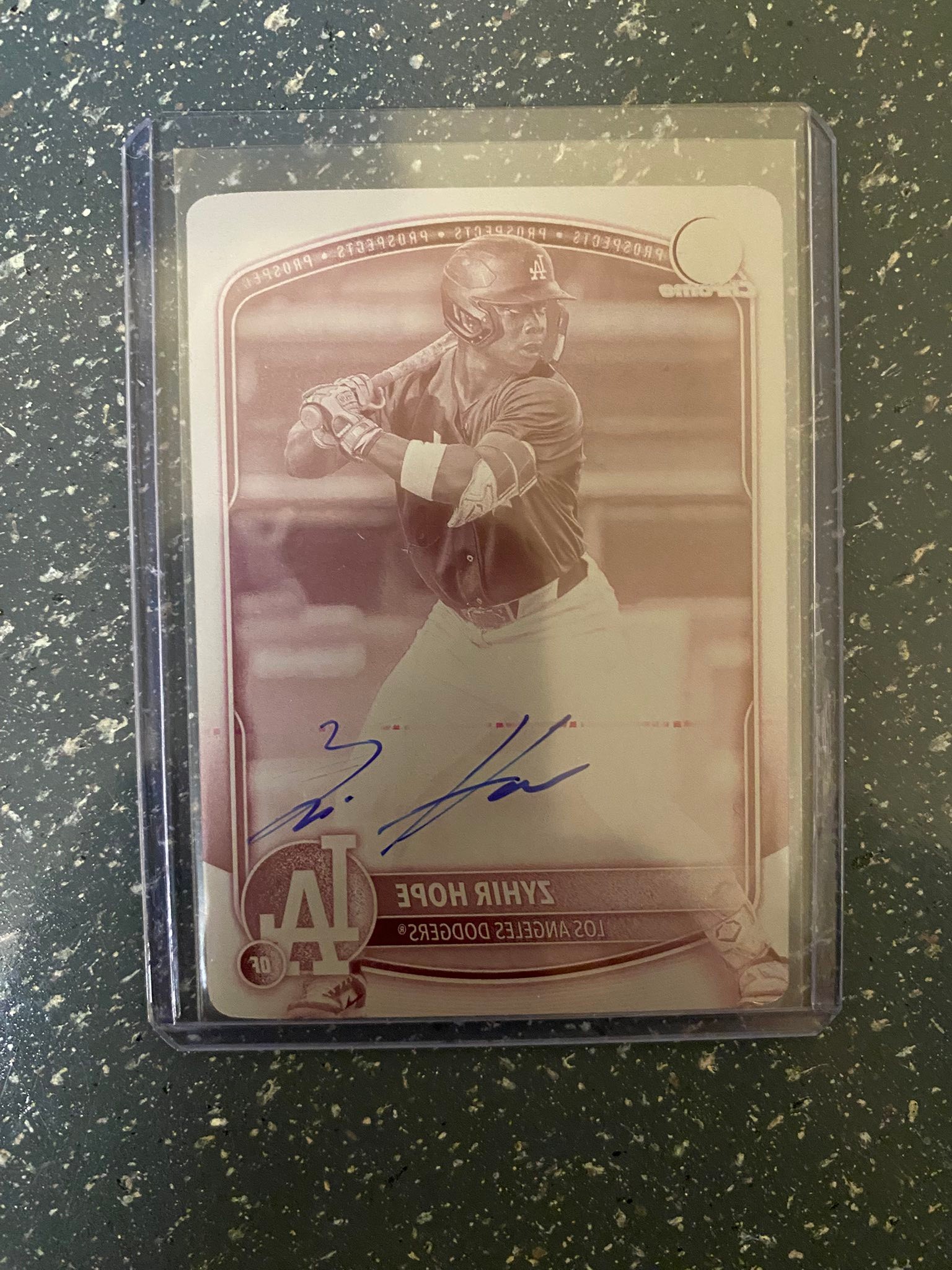 Hit a rare Zyhir Hope auto printing plate in a sports card break